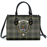 Davidson Tulloch Dress Tartan Crest Leather Handbag